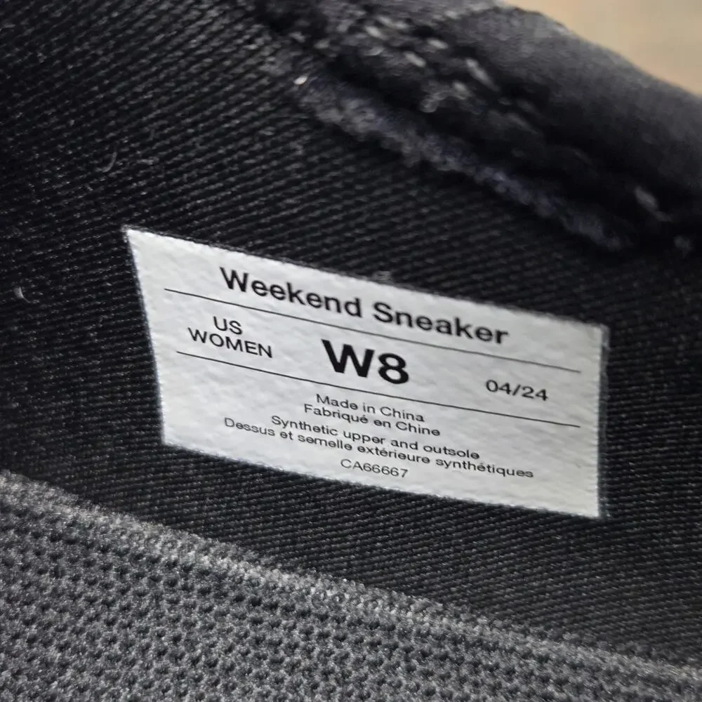 Vessi Weekend 1.5 Sneaker Womens Size 8 Waterproof Shoes Asphalt Black White